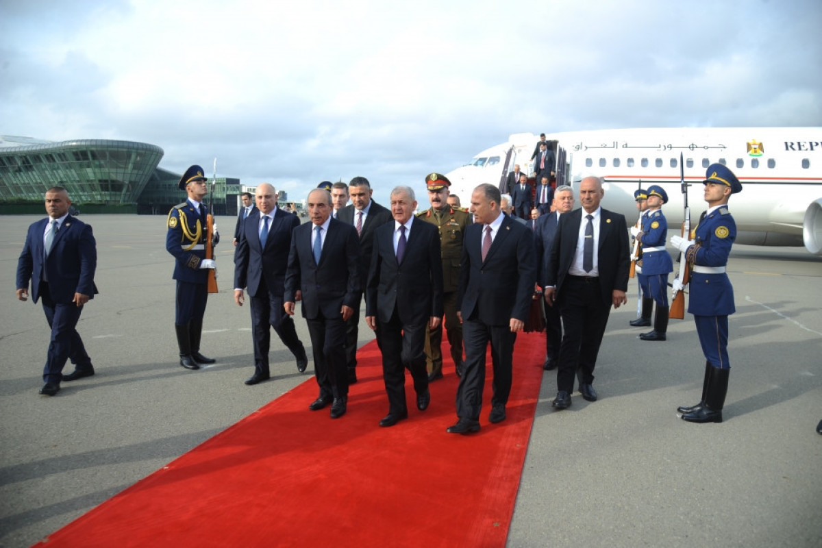 Президент Ирака Абдель Латиф Джамал Рашид прибыл с официальным визитом в Азербайджан-ФОТО 