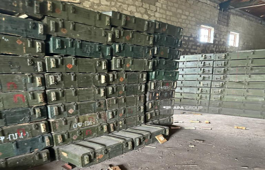 В Ходжалы обнаружен склад боеприпасов -ФОТО -ВИДЕО 