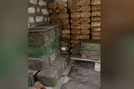 В Карабахе обнаружен очередной склад оружия и боеприпасов армянских бандформирований-ВИДЕО 
