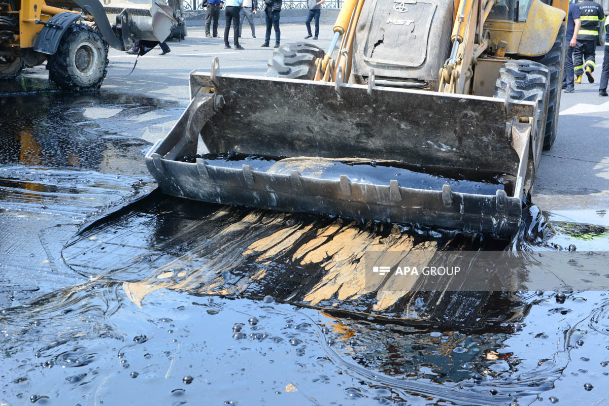 Восстановлено движение транспорта на проспекте Гейдара Алиева-ОБНОВЛЕНО -ФОТО 