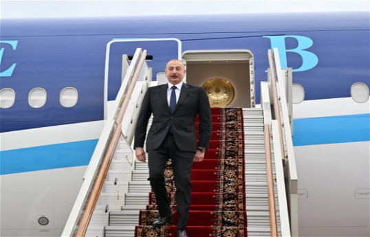 Ильхам Алиев прибыл с рабочим визитом в Москву 