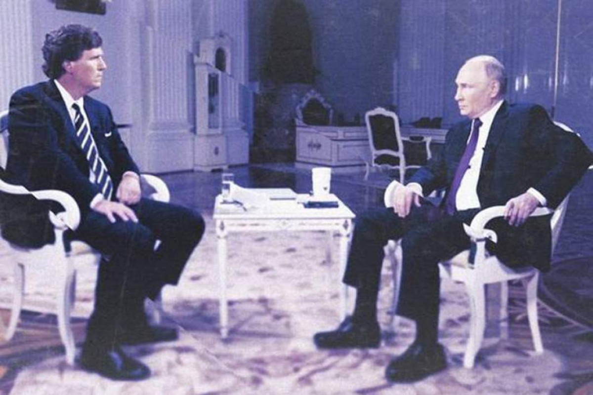Карлсон выложил первое фото с интервью Путина