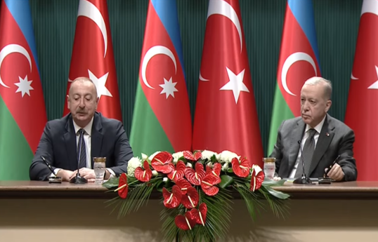Президенты Азербайджана и Турции выступили с заявлениями для прессы -ВИДЕО -ОБНОВЛЕНО 
