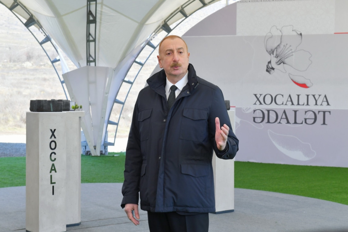 Ильхам Алиев заложил фундамент Мемориала Ходжалинского геноцида в Ходжалы-ФОТО 