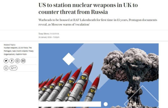 The Daily Telegraph: США намерены разместить ядерное оружие в Великобритании