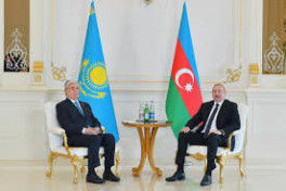 Встреча лидеров Азербайджана и Казахстана началась в Астане