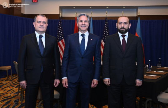 В Вашингтоне состоялась трехсторонняя встреча Байрамов-Мирзоян-Блинкен-ФОТО 