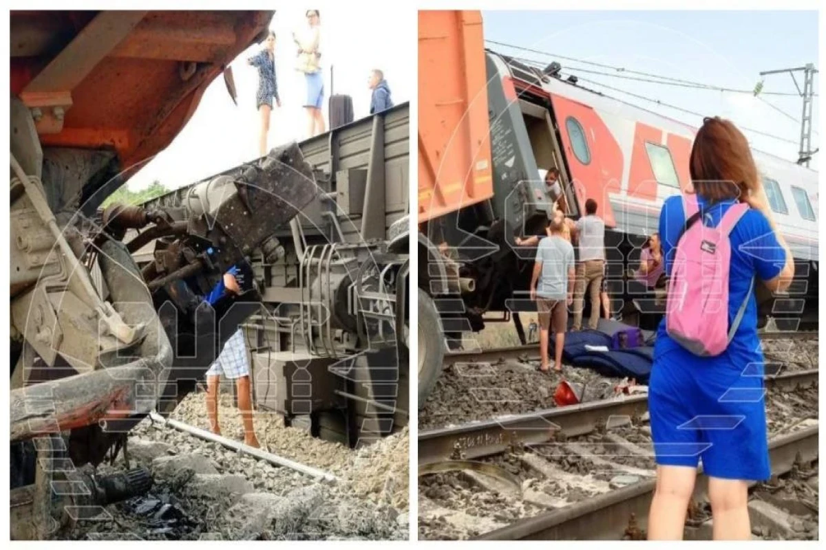 В России в результате столкновения пассажирского поезда с КАМАЗом пострадали 140 человек-ВИДЕО 