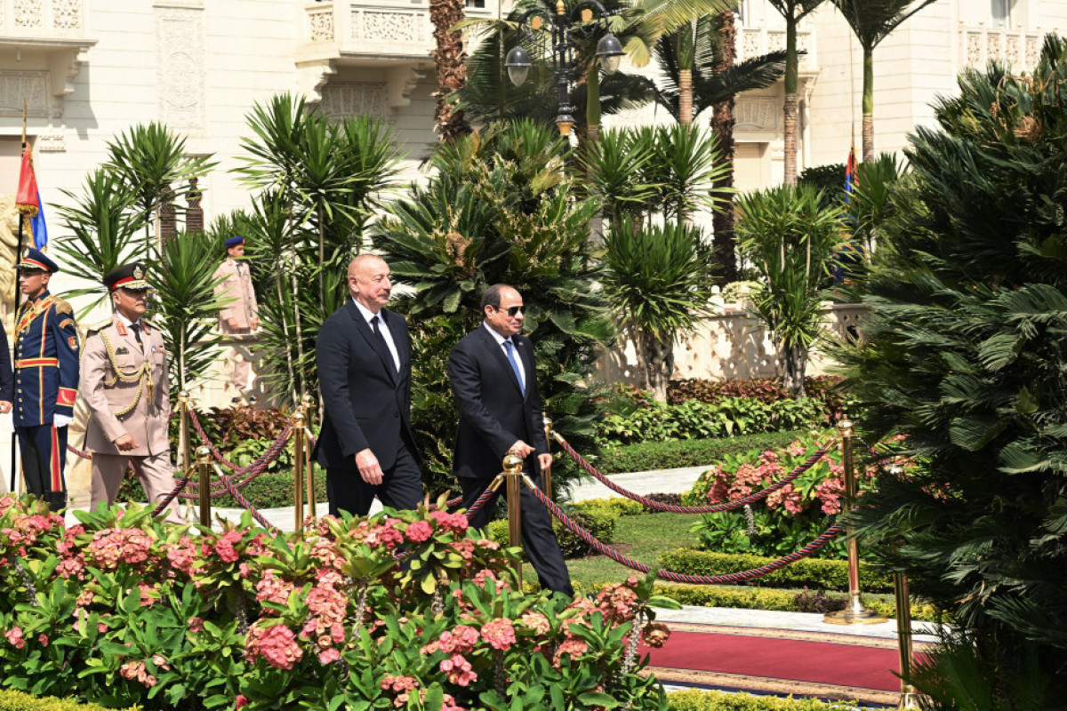 В Каире состоялась церемония официальной встречи Ильхама Алиева-ВИДЕО 