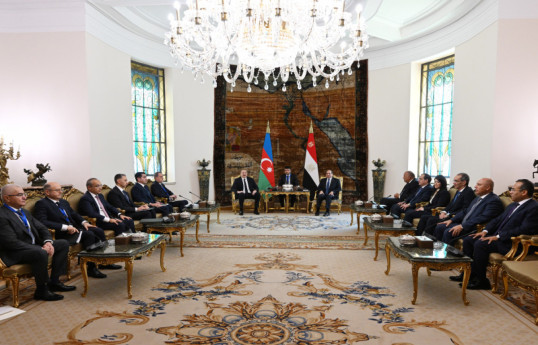 Ильхам Алиев и Абдель-Фаттах ас-Сиси  провели встречу в расширенном составе-ОБНОВЛЕНО 