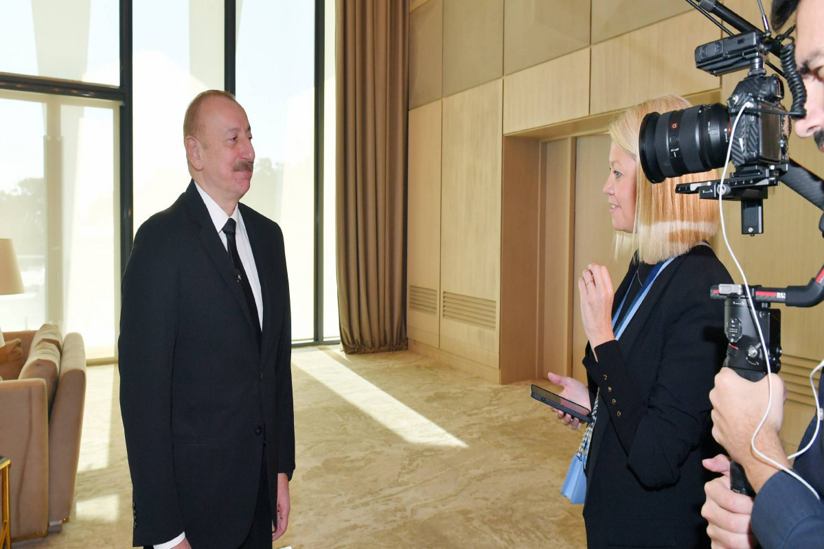 Президент Азербайджана Ильхам Алиев дал интервью телеканалу Euronews