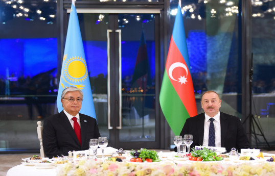В Баку дан официальный прием в честь президента Казахстана-ФОТО 