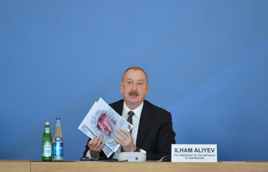 Ильхам Алиев: Акт вандализма в отношении памятника Натаван не поддается пониманию