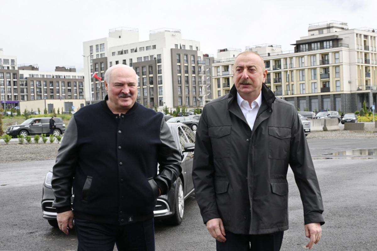 Алиев и Лукашенко прогуливаются по Физули-ФОТО 