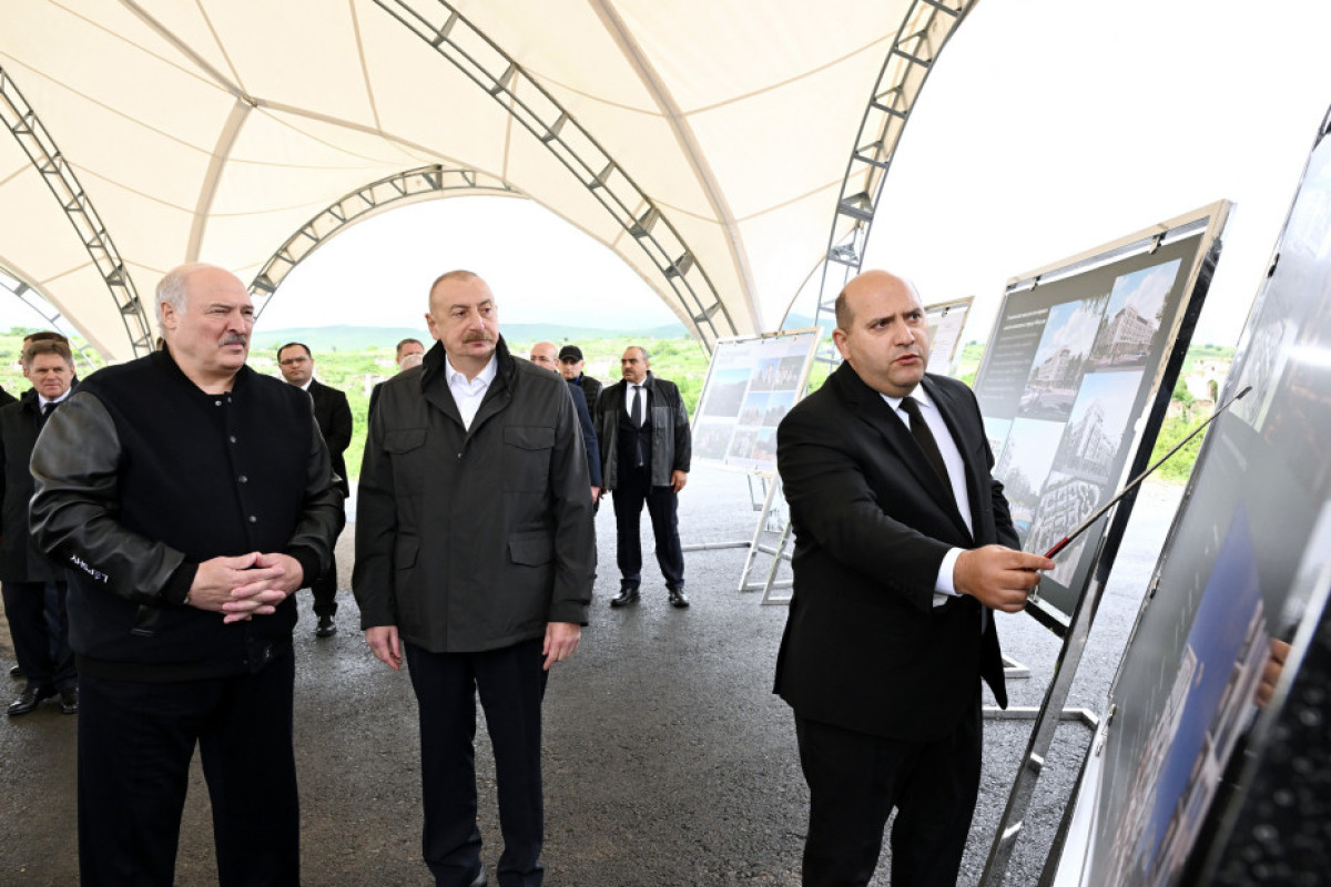 Алиев и Лукашенко прогуливаются по Физули-ФОТО 