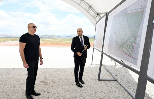 Ильхам Алиев отправился в Джабраильский район-ФОТО 