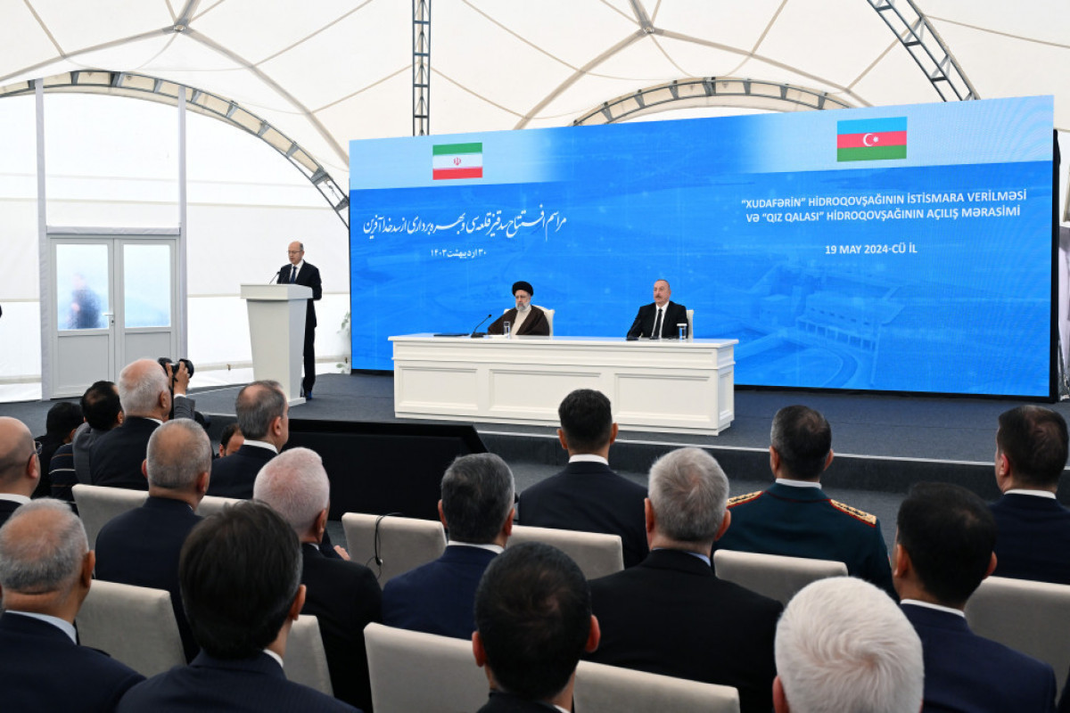 С участием президентов Азербайджана и Ирана прошла церемония сдачи в эксплуатацию гидроузла «Худаферин» и открытия гидроузла «Гыз Галасы» -ФОТО -ОБНОВЛЕНО 