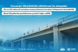 В Баку в связи с демонтажем моста Джаваншир ликвидируются места парковки