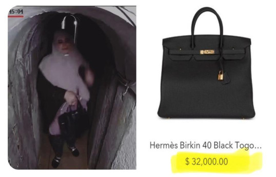 Армия Израиля опубликовала видео с женой лидера ХАМАС с сумкой Hermès Birkin