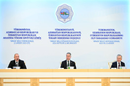 В Туркменбаши подписан пакет документов между Азербайджаном, Туркменистаном и Узбекистаном -ОБНОВЛЕНО -ФОТО 