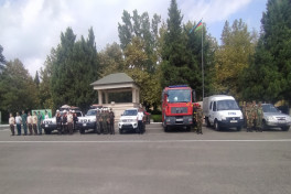 В Лянкарани МЧС провело учение для военнослужащих пограничной службы-ФОТО 