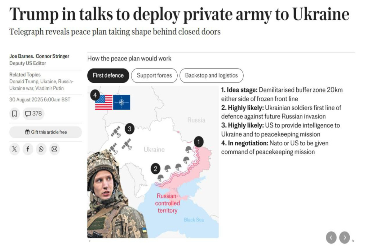 Украине могут быть размещены американские ЧВК
