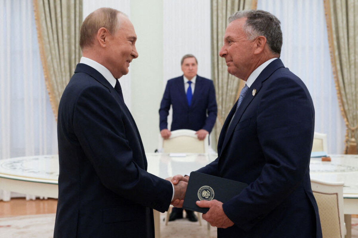 Президент России Владимир Путин и Специальный посланник президента США Дональда Трампа Стивен Уиткофф