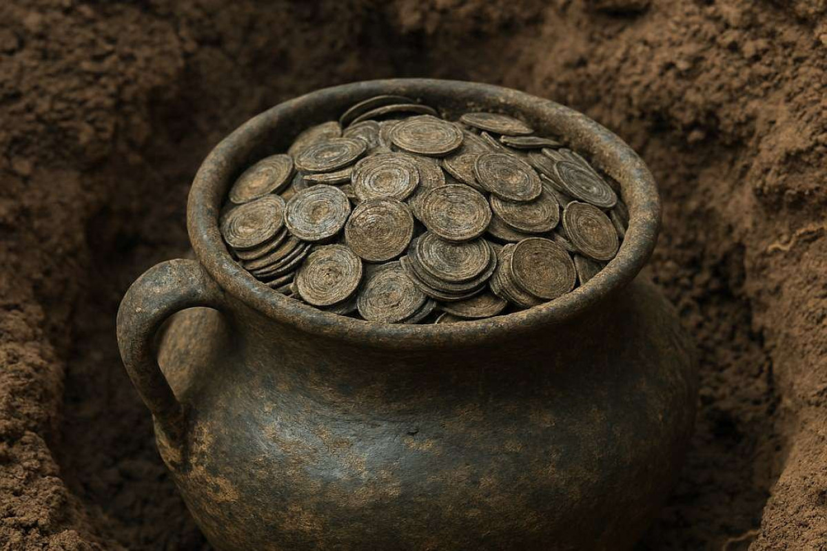 Во Франции обнаружили огромный монетный запас III века