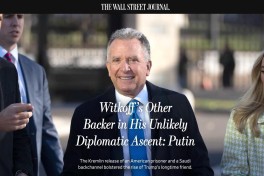 WSJ: Уиткоффа выбирал Путин
