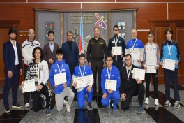 Состоялась встреча с победителями команды по карате МЧС Азербайджана -ФОТО 