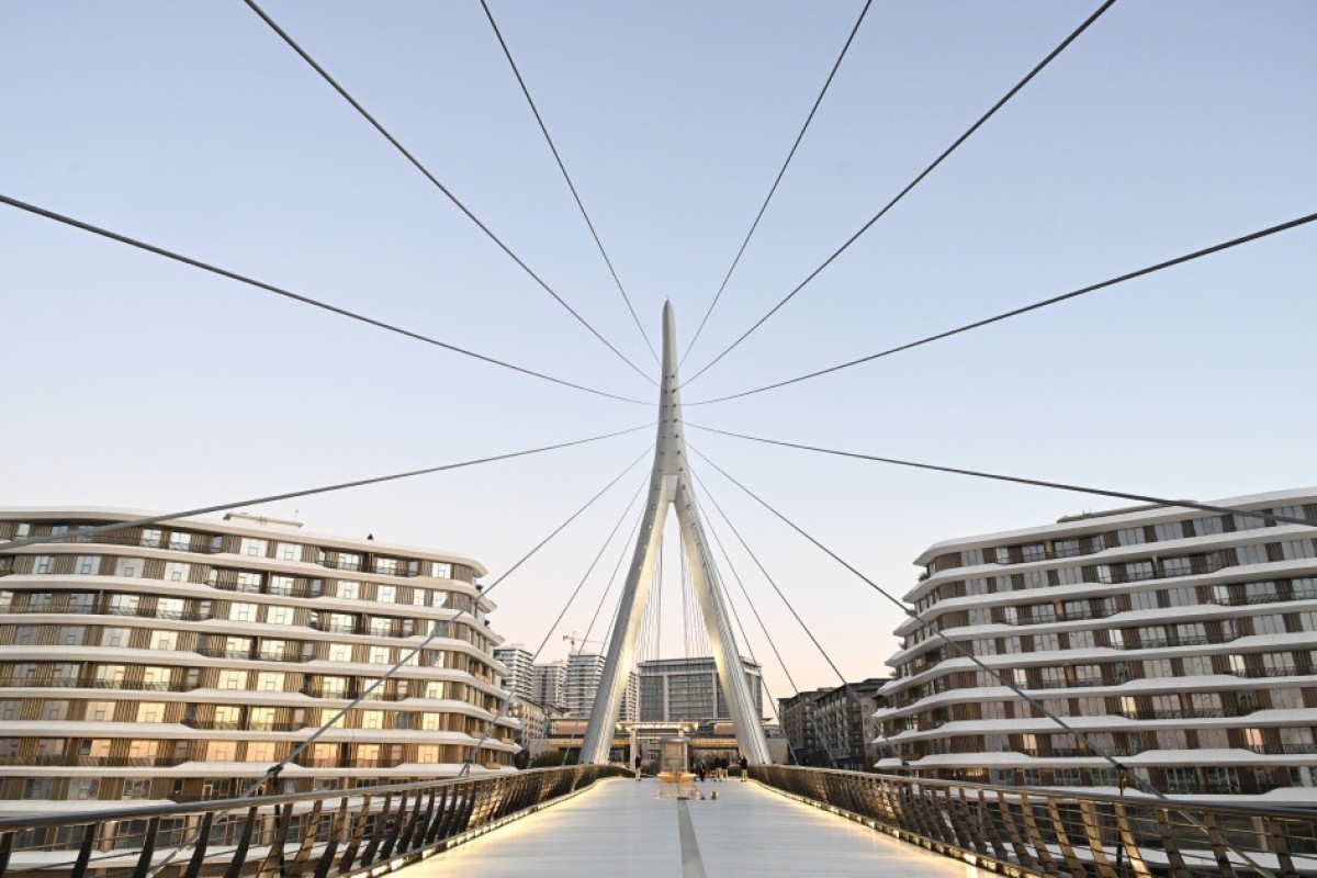 Ильхам Алиев с семьей посетили территорию «Белого города» в Баку-ФОТО 