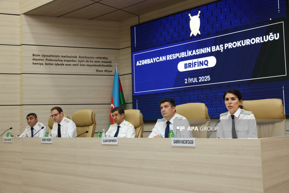  Брифинг Генпрокуратуры Азербайджана в связи с событиями в Екатеринбурге  