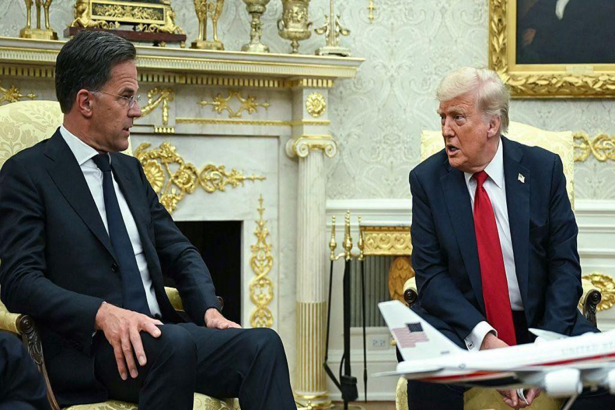 Президент США Дональд Трамп, генеральный секретарь НАТО Марк Рютте