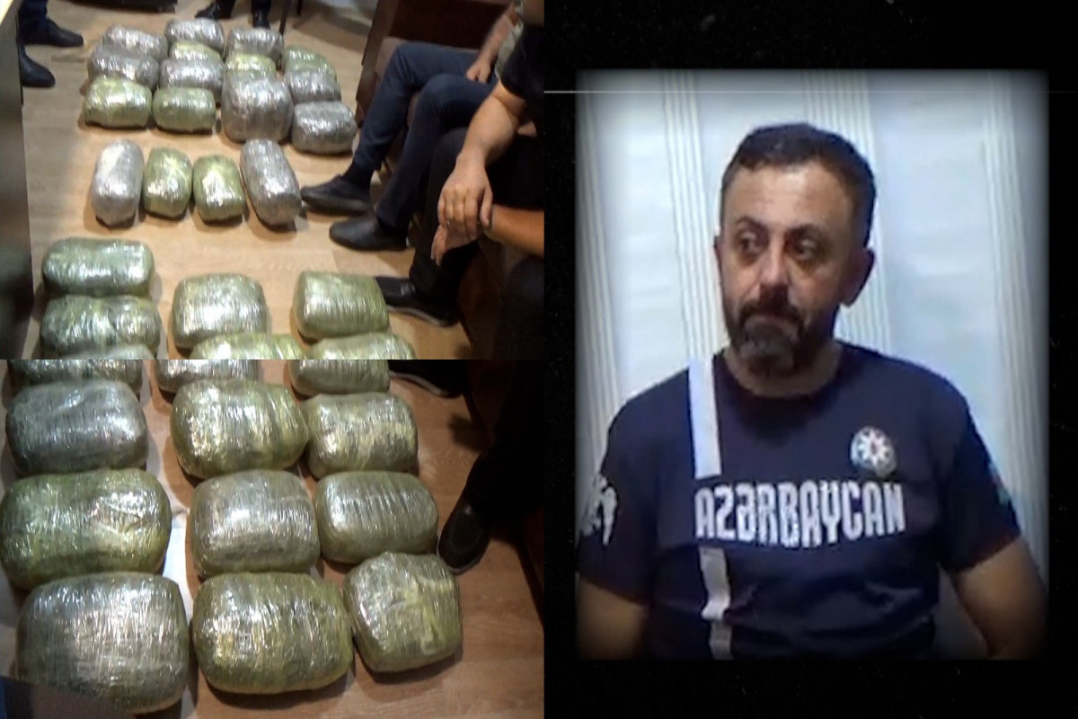 В Азербайджане задержан наркоторговец с 39 кг марихуаны-ВИДЕО