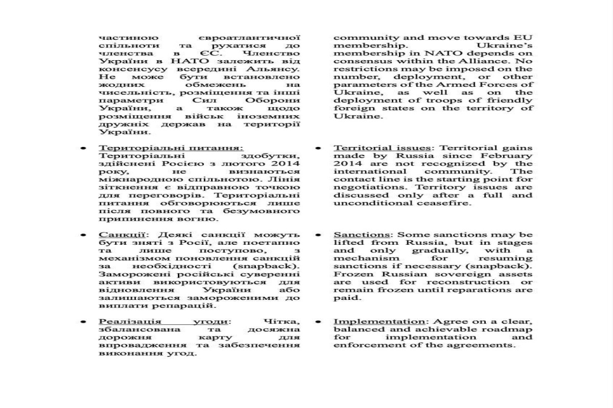 Financial Times раскрыла условия украинского мирного меморандума-ФОТО 