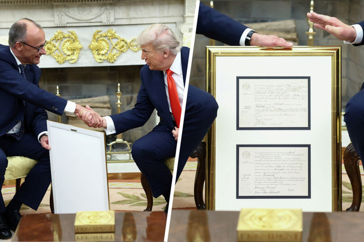 Канцлер Германии подарил Трампу свидетельство о рождении его деда