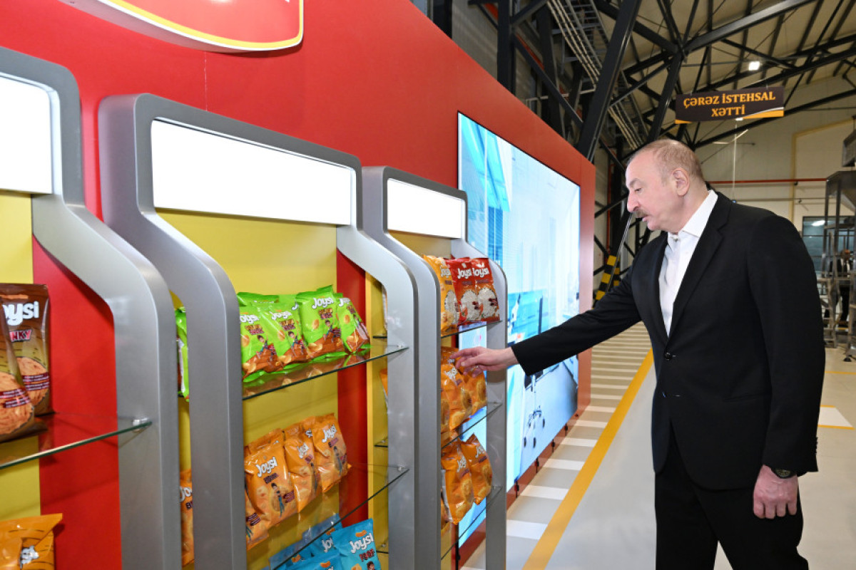 Алиев на открытии завода Nobel Food Industry-ФОТО 