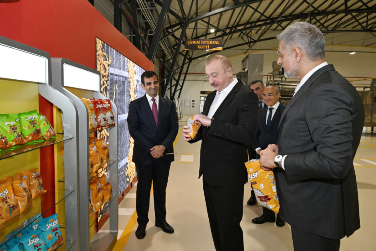 Алиев на открытии завода Nobel Food Industry-ФОТО 