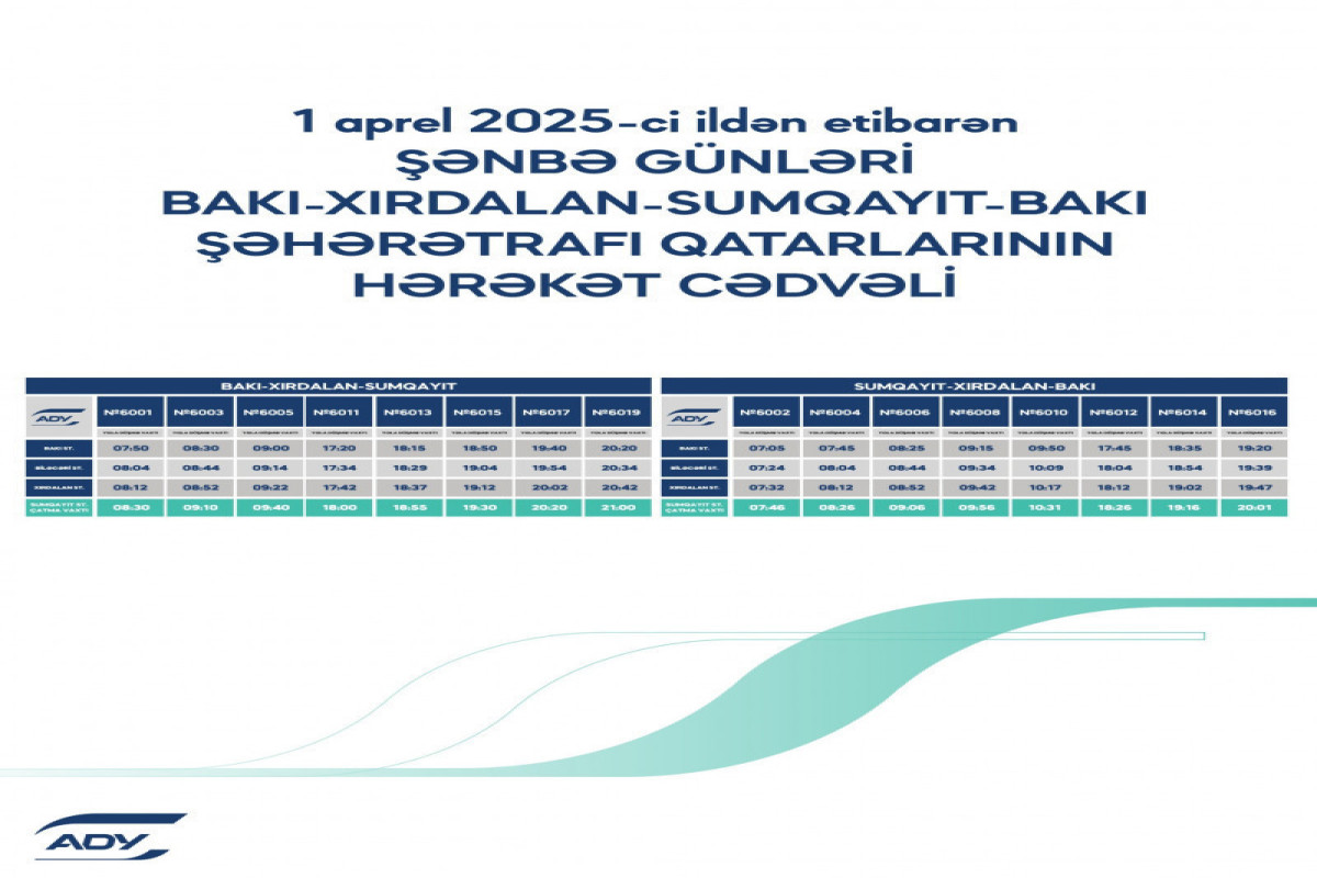 АЖД представил обновленный график движения поездов на Абшеронском кольце
-ФОТО 