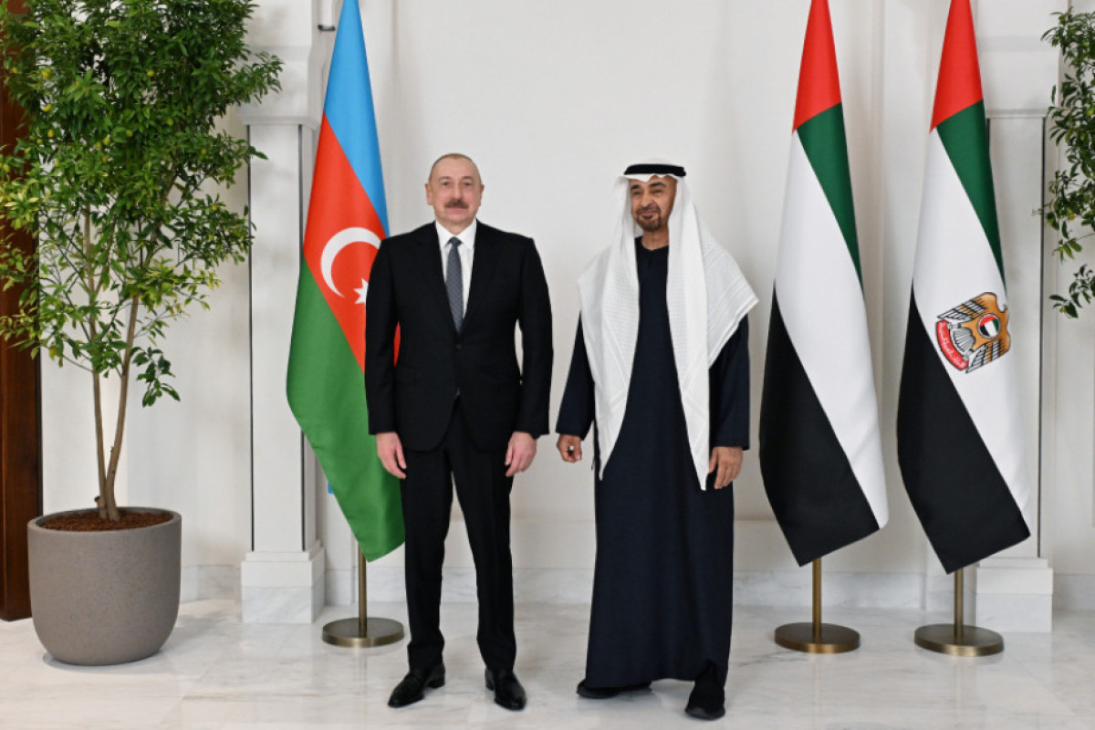 Президент Азербайджана Ильхам Алиев и Президент ОАЭ Шейх Мухаммед бен Заид Аль Нахайян