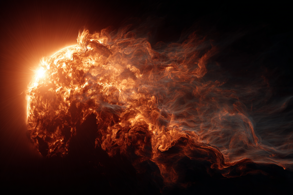 Удар облака плазмы по Земле ожидается в течение нескольких часов