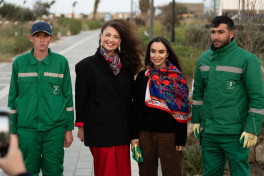 Лейла Алиева приняла участие в экологической акции в Sea Breeze-ФОТО 