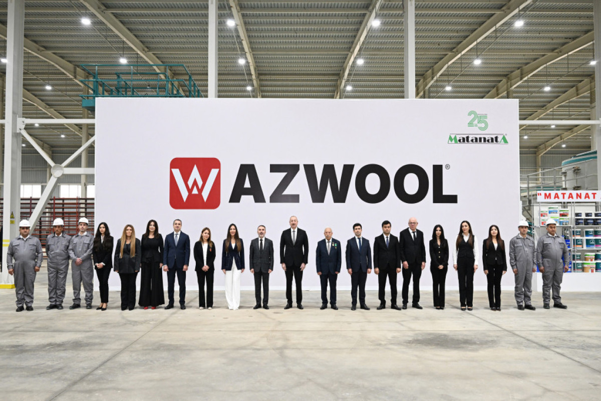 Алиев принял участие в открытии завода минеральной каменной ваты «AZWOOL»-ФОТО 