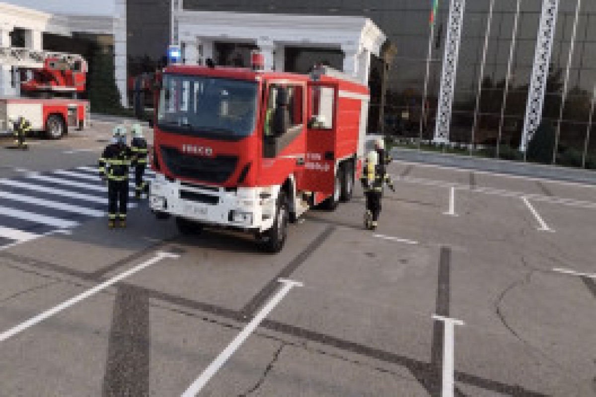 МЧС провело учения по пожарной безопасности в аэропорту Гябялы-ФОТО -ВИДЕО 