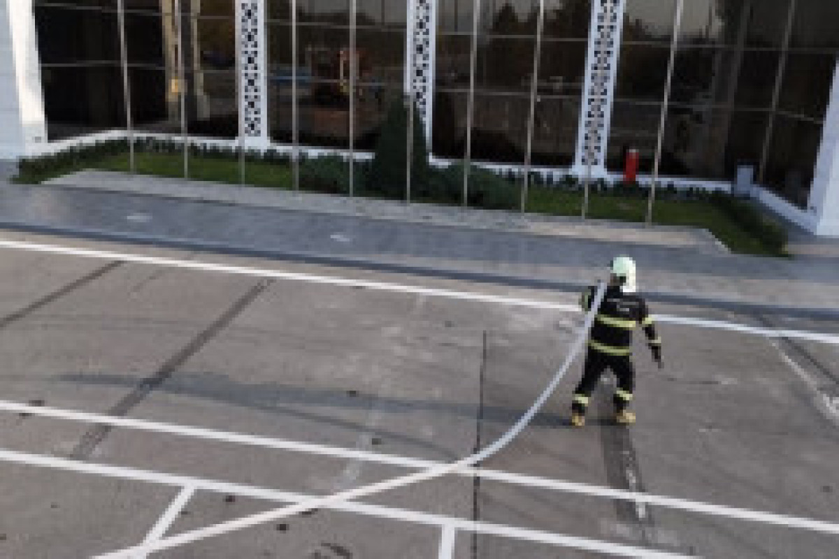 МЧС провело учения по пожарной безопасности в аэропорту Гябялы-ФОТО -ВИДЕО 
