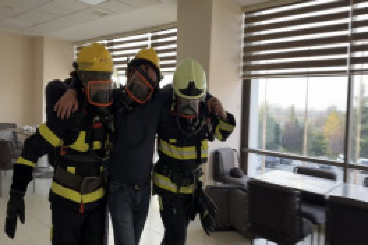 МЧС провело учения по пожарной безопасности в аэропорту Гябялы-ФОТО -ВИДЕО 