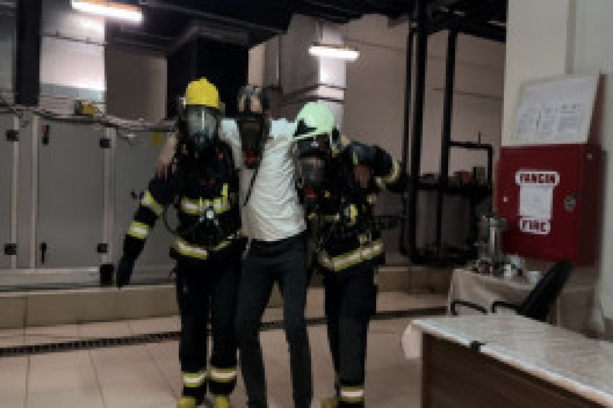 МЧС провело учения по пожарной безопасности в аэропорту Гябялы-ФОТО -ВИДЕО 