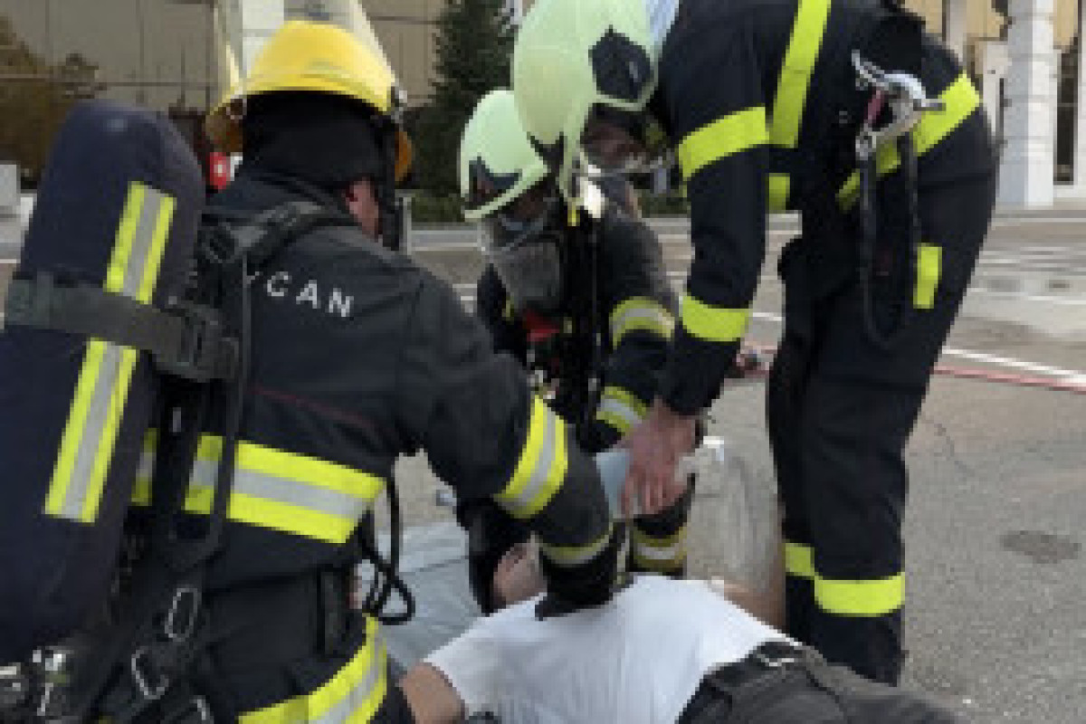 МЧС провело учения по пожарной безопасности в аэропорту Гябялы-ФОТО -ВИДЕО 