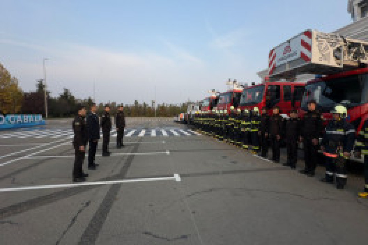 МЧС провело учения по пожарной безопасности в аэропорту Гябялы-ФОТО -ВИДЕО 