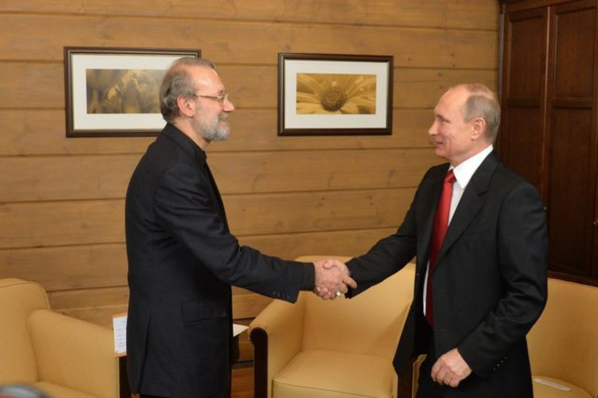 Президент России Владимир Путин, секретарь Высшего совета национальной безопасности Ирана Али Лариджани